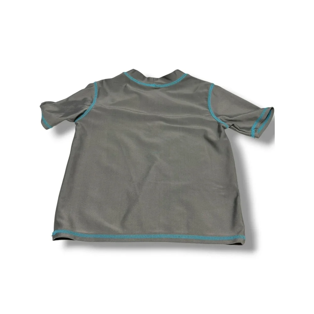 Carter's Kahuna Surf Gray Short Sleeve Rash Guard Swim Shirt Boys 3T